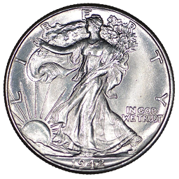1942 Walking Liberty Half